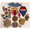 Image 1 : WWII Military Decoration of Good Conduct, Assorted Navy Pins, Dog Tag (Lot of 20 pieces)  (109933)