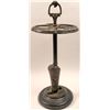 Image 1 : Western Antique Umbrella Stand with Cast Metal Cowboy Motif  (108772)
