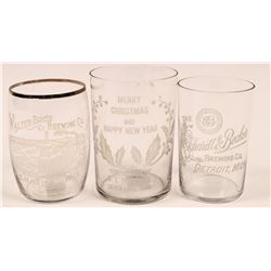 Great Lakes Vintage Beer Glasses (3)  (112572)