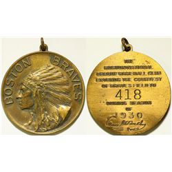 Boston Braves 1930 Season Pass  (112420)