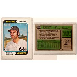 1974 TOPPS Thurman Munson Card  (104076)