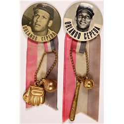 Orlando Cepeda Baseball Photo Pinbacks  (112423)