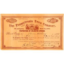 Pennsylvania Town Company Stock  (112034)