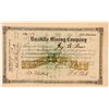 Image 1 : Unadilla Mining Company Stock Certificate  (110954)