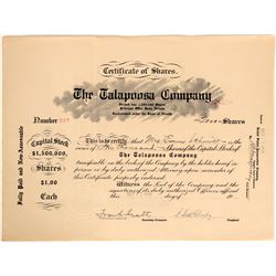 Talapoosa Company Stock Certificate  (105961)