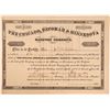 Image 1 : Chicago, Decorah & Minnesota Railway Co Stock Certificate, 1884  (111222)