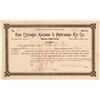 Image 1 : Chicago, Kansas & Nebraska Railway Co Stock Certificate, 1888  (111134)