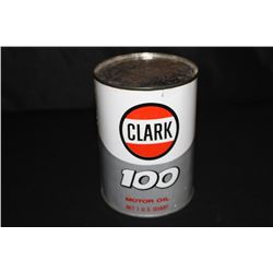 QUART OIL CAN CLARK 100 MILWAUKEE WISCONSIN