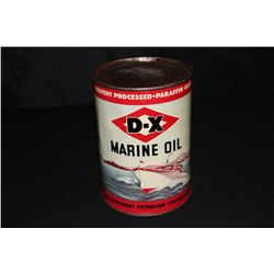 QUART OIL CAN DX D-X MARINE OUTBOARD