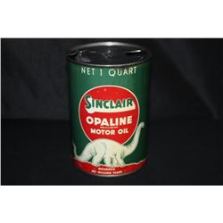 QUART OIL CAN SINCLAIR OPALINE DINOSAUR