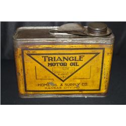 1/2 GAL OIL CAN TRIANGLE HOME OIL CO KANSAS CITY