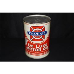 QUART OIL CAN CHAMPLIN DE LUXE ENID OKLAHOMA