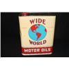 Image 2 : 2 GAL OIL CAN WIDE WORLD EARTH GLOBE LOGO