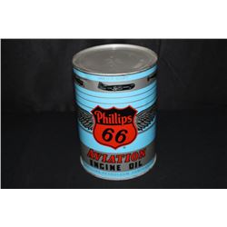 QUART OIL CAN PHILLIPS 66 AVIATION OIL