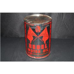 QUART OIL CAN REBEL OIL CO