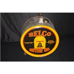 5 GAL ROCKER OIL CAN BELCO FC BELLS WORCESTER MA