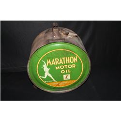 5 GAL ROCKER OIL CAN MARATHON TULSA OKLAHOMA