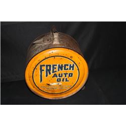 5 GAL ROCKER OIL CAN FRENCH AUTO OIL INDIANA
