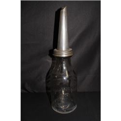 IMPERIAL QUART OIL BOTTLE MCCOLL RED INDIAN