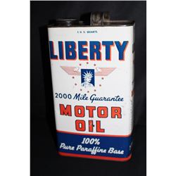 5 QUART OIL CAN LIBERTY RADBILL OIL PHILADELPHIA