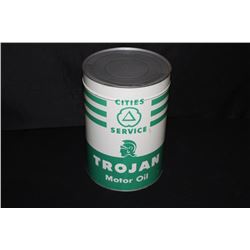 5 QUART OIL CAN CITIES SERVICE TROJAN MOTOR OIL