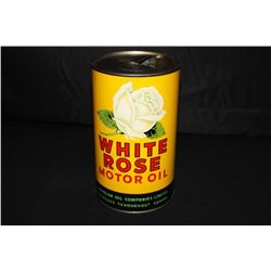 IMPERIAL QUART OIL CAN WHITE ROSE CANADIAN OIL CO