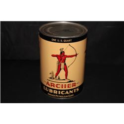 FULL QUART OIL CAN AIRCRAFT GRADE ARCHER LUBRICANT
