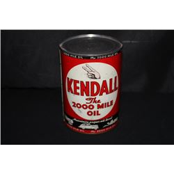 QUART OIL CAN KENDALL 2000 MILE MOTOR OIL