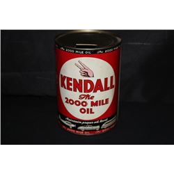 QUART OIL CAN KENDALL 2000 MILE MOTOR OIL