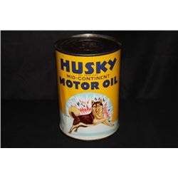 QUART OIL CAN HUSKY WESTERN OIL CO MINNESAPOLIS MN