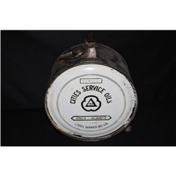 5 GAL ROCKER OIL CAN CITIES SERVICE MOTOR OIL