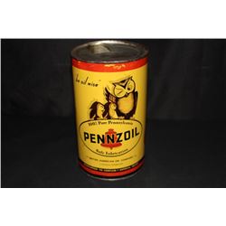 IMPERIAL QUART OIL CAN PENNZOIL OWLS CANADA