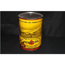 QUART OIL CAN PENNZOIL MAINLINER AIRPLANE OWLS