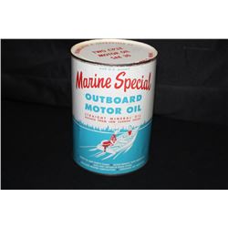FULL QUART OIL CAN MARINE SPECIAL OUTBOARD MOTOR