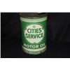 Image 3 : QUART OIL CAN CITIES SERVICE MOTOR OIL