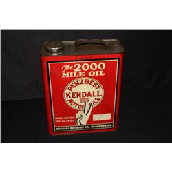 1 GAL OIL CAN KENDALL PENNZBEST 2000 MILE OIL