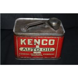 1 GAL OIL CAN KENDALL KENCO AUTO OIL BRADFORD PA