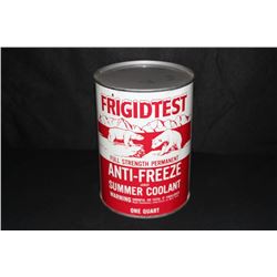 QUART ANTI FREEZE OIL CAN FRIGIDTEST POLAR BEAR