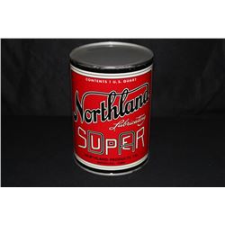 FULL QUART OIL CAN NORTHLAND WATERLOO IOWA