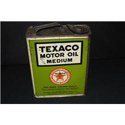 1 GAL OIL CAN TEXACO MEDIUM MOTOR OIL