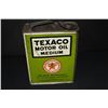 Image 1 : 1 GAL OIL CAN TEXACO MEDIUM MOTOR OIL