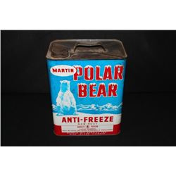 2 GAL ANTI FREEZE OIL CAN MARTIN OIL SERVICE