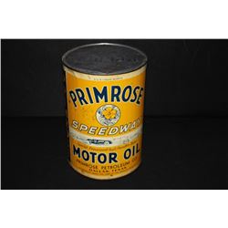 5 QUART OIL CAN PRIMROSE SPEEDWAY DALLAS TEXAS
