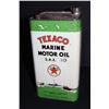 Image 1 : 1 GAL OIL CAN TEXACO MARINE OIL