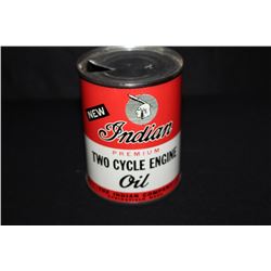 1/2 PINT OIL CAN INDIAN MOTORCYCLE 2 CYCLE ENGINE