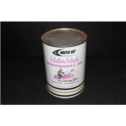 FULL QUART OIL CAN ARCTIC CAT SNOWMOBILE PANTHER