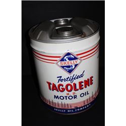 5 GAL OIL CAN SKELLY TAGOLENE
