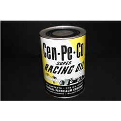 FULL QUART OIL CAN CEN PE CO RACING OIL WALCOTT IA