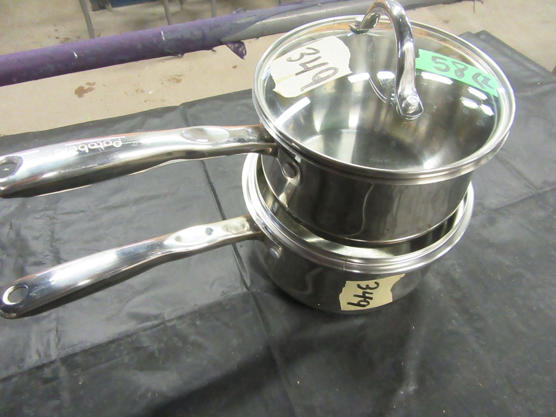 2 POTOBELO (MADE IN ITALY) POTS WITH LIDS