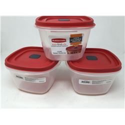 Rubbermaid Lids and Containers (set of 3)